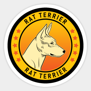 Rat Terrier Dog Portrait Sticker